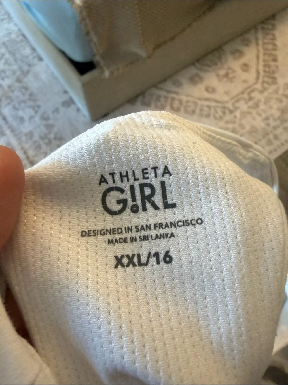 Athleta Girl Long Distance Bra White XXL
